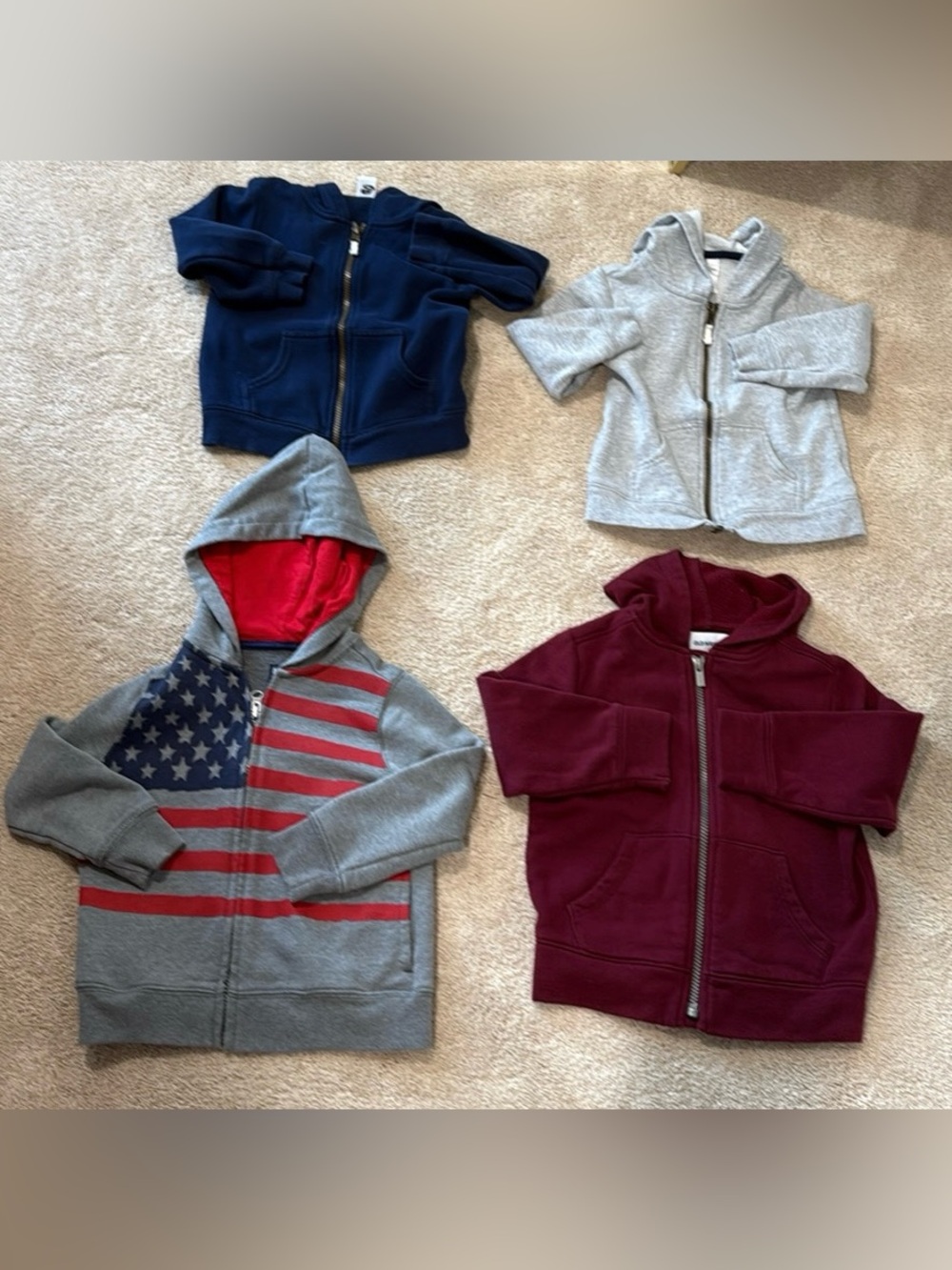 3T Zip Up Hooded Sweatshirts - 4